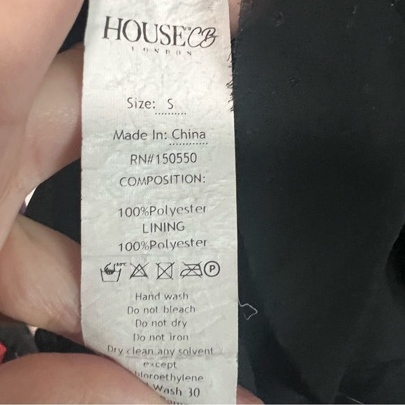 House of CB - Black 'Ramona' Playsuit, Size Small, Black Semi Sheer Swiss Dot - Picture 6 of 7